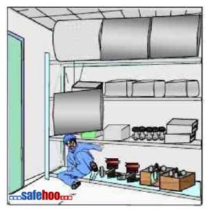 皮帶存放不當 滾落砸死人員