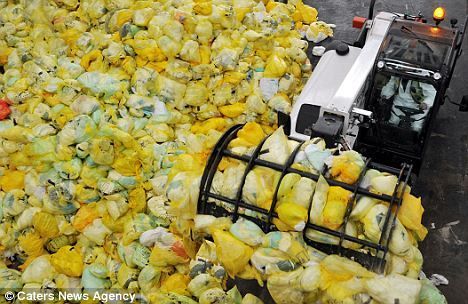 英國一次性衛生用品回收再利用工廠。