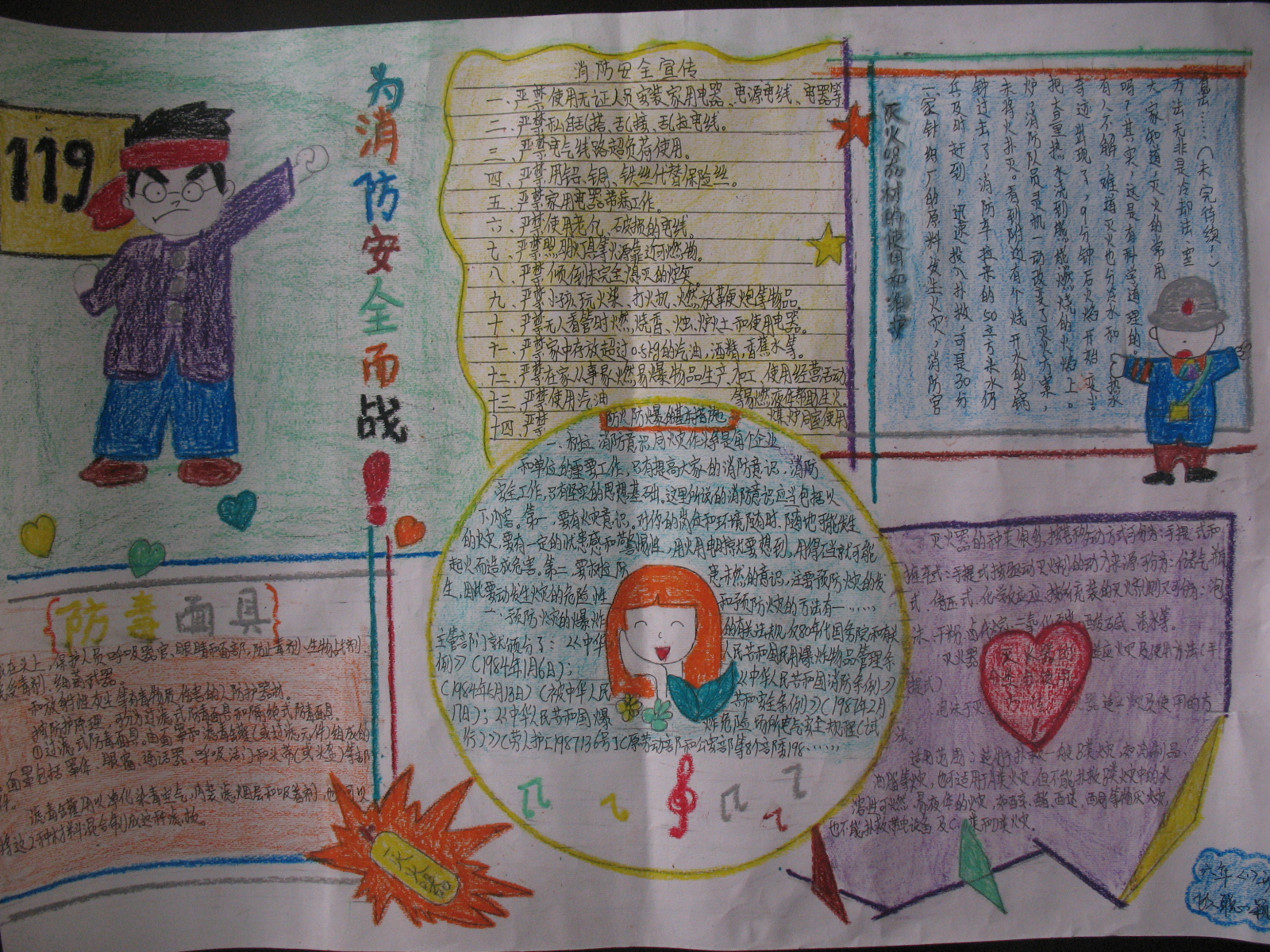 手抄報：為消防安全而戰