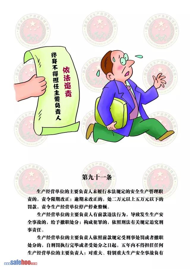 新中華人民共和國安全生產法第九十一條圖文版