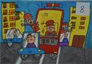繪畫作品：消防車
