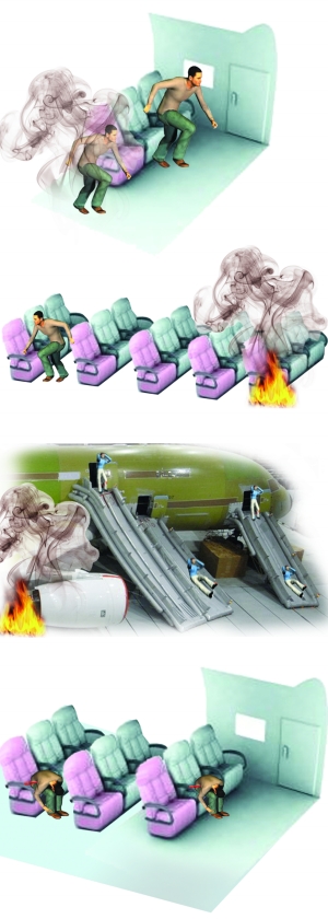 飛機上如何應急逃生？1