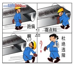 圖省事習慣性違章作業、釀惡果皮帶卷斷左胳臂