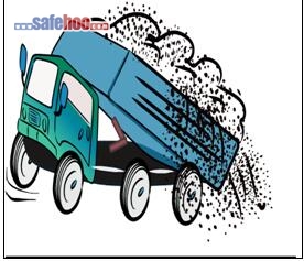 鋼渣裝偏，造成八輪傾翻