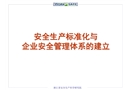 安全生產標準化與企業安全管理體系的建立