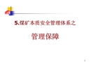 煤礦本質安全管理體系之管理保障與企業文化建設