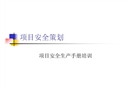 項目安全策劃