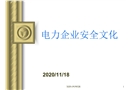 電力企業安全文化培訓課件