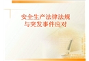 安全生產(chǎn)法律法規(guī)與突發(fā)事件應(yīng)對