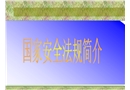 國家安全法規簡介