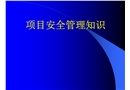 項目安全管理知識講稿