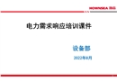 電力需求響應培訓課件