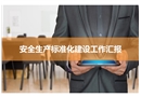 安全生產(chǎn)標準化建設(shè)工作匯報