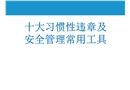 十大習慣性違章及安全管理常用工具