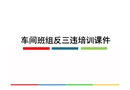 車(chē)間班組反三違培訓(xùn)課件