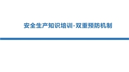 安全生產(chǎn)知識培訓(xùn)-雙重預(yù)防機制