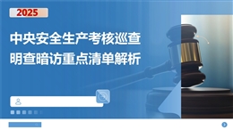 中央安全生產考核巡查明查暗訪重點清單解析