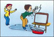 小學(xué)生用電安全漫畫