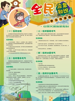 全民應急知識學習與演練宣傳單