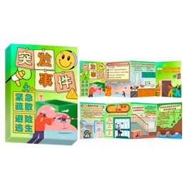 突發(fā)事故緊急疏散避險逃生風琴折卡